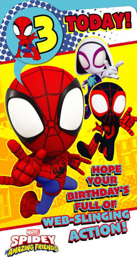 Picture of SPIDERMAN 3 TODAY BIRTHDAY CARD WITH BADGE
